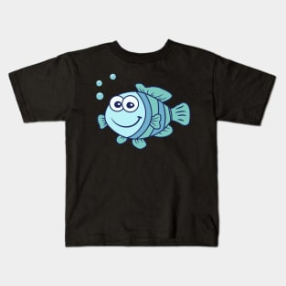 Fish With Water Bubbles Kids T-Shirt